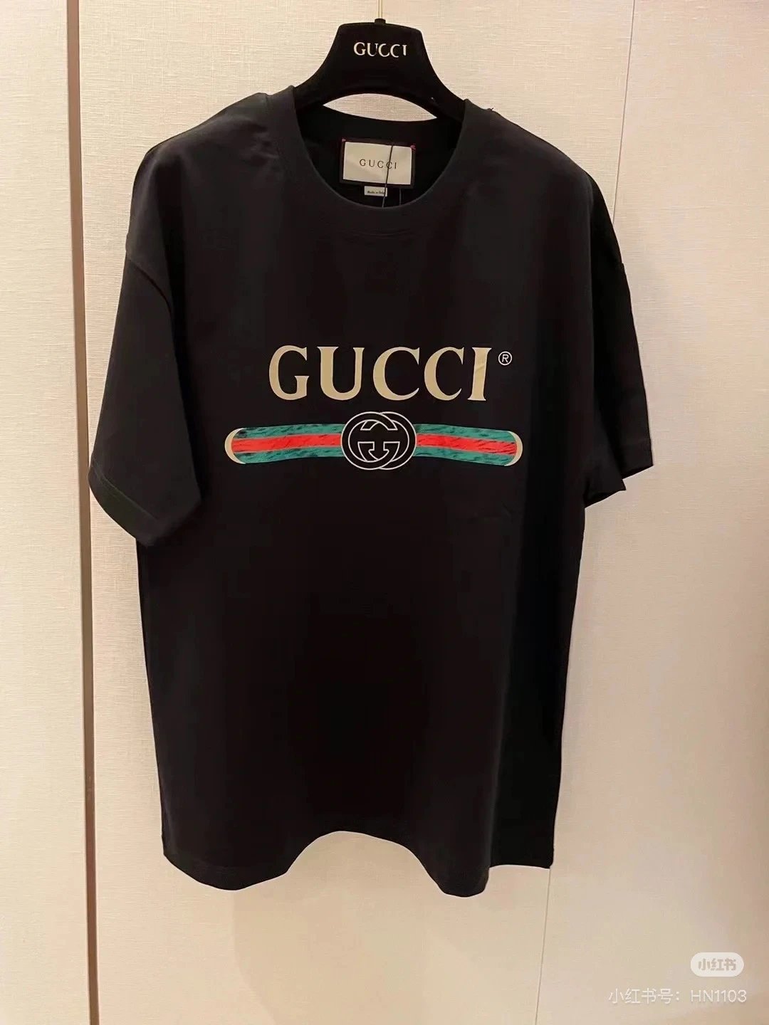 Gucci T-shirt Chest Letter Print logo round Neck Short Sleeve25ss New Pure Cotton Unisex Style T T-shirt OS Loose Fit Base Shirt Half Sleeve T-Shirt Top Half Sleeve