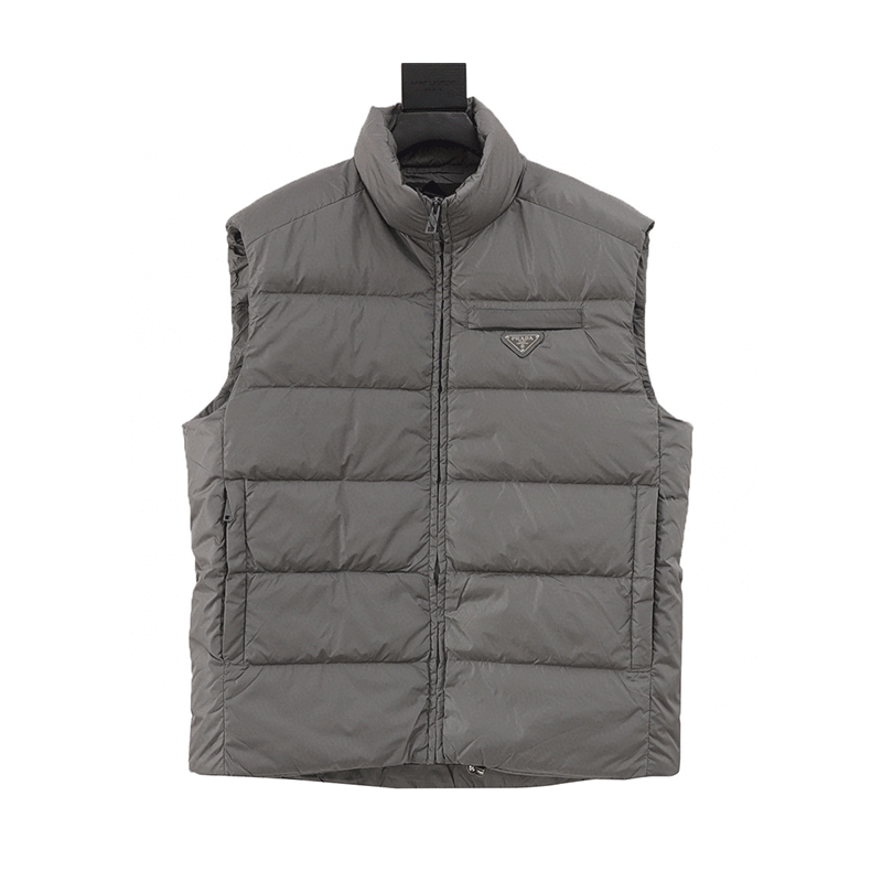 PRADA Down jacket 24Fw Classic Triangle Mark down Vest for Men and Women