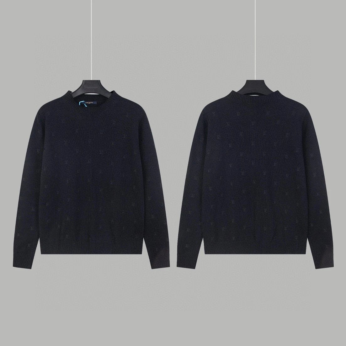Louis Vuitton LV Sweater Pharrell Series Full Letter Embroidery Crew Neck Sweater Long Sleeve Pullover Thickened Lazy Style OS Loose Fit Jacket Unisex Loose Knit Top Versatile Casual Wearable Inside and Outside