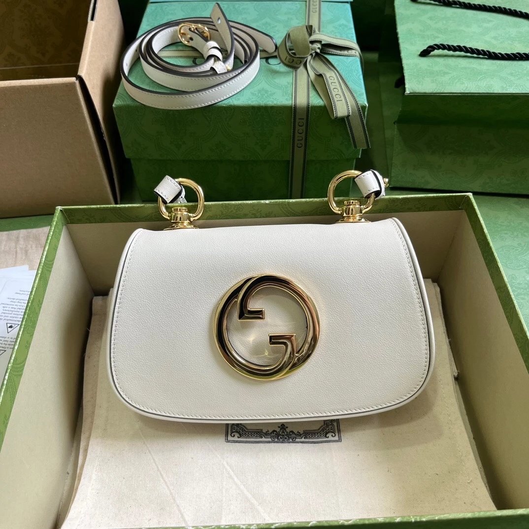 Gucci Women's Bag Top version 2023Early Spring Gblondie Series Organ Saddle Bag72464521.5*13.5*7cm,With Two Shoulder Straps to Switch Underarm and Crossbody