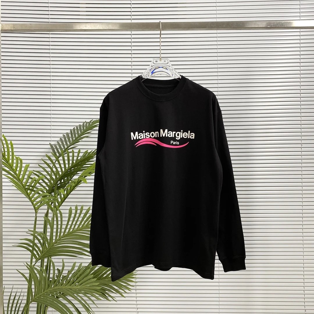 Maison Margiela Hoodie New24s Autumn and Winter Long Sleeve T Round Neck Sweatshirt Long Sleeve Base Shirt Outerwear Trendy Unisex Sports Casual Loose Fit Versatile Autumn Winter New Arrival