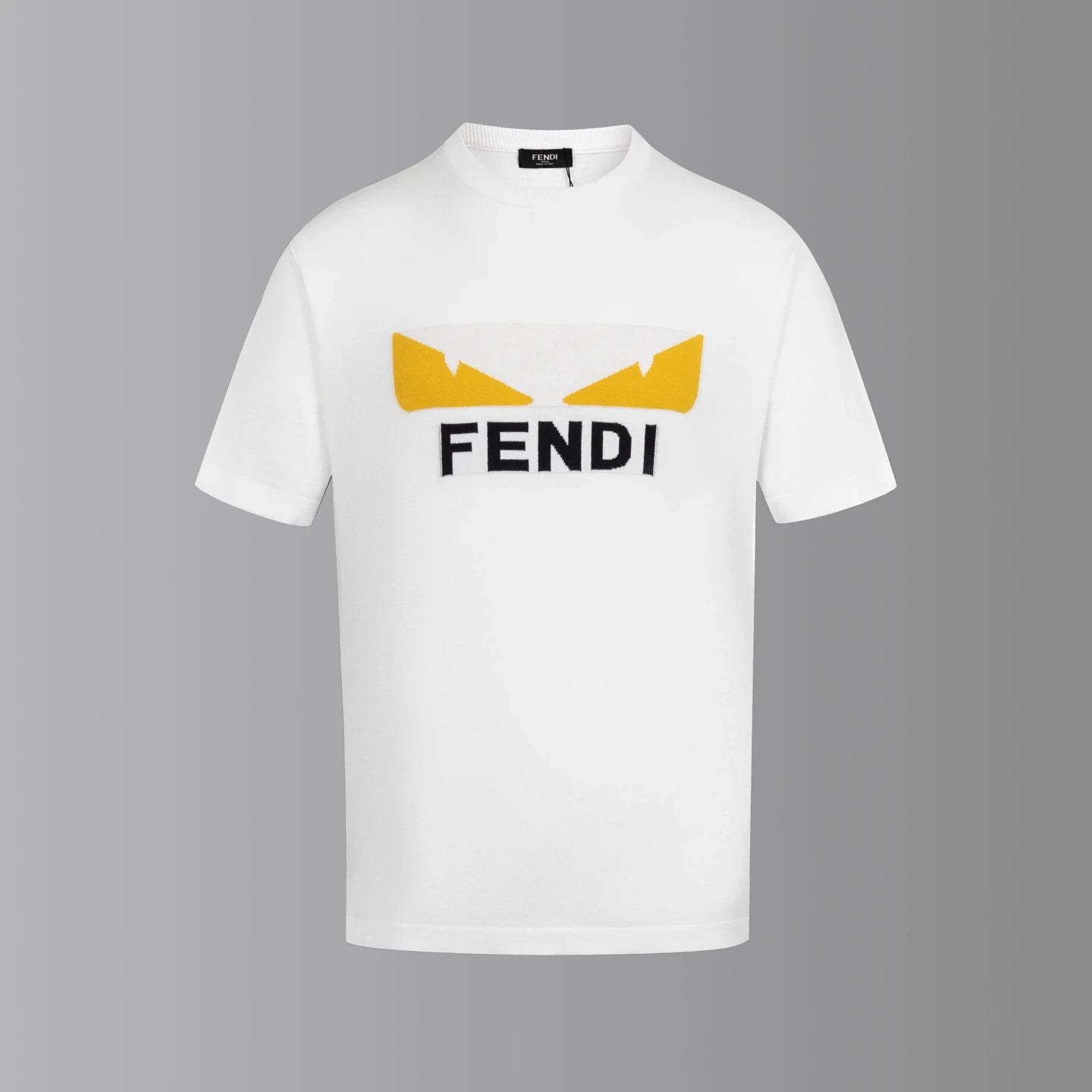 FENDI T-shirt Chest Little Devil Eye Embroidery logo round Neck Short Sleeve25ss New Pure Cotton Unisex Style T Casual T-Shirt Base Layer Shirt OS Loose Fit Half Sleeve Top Plus Size