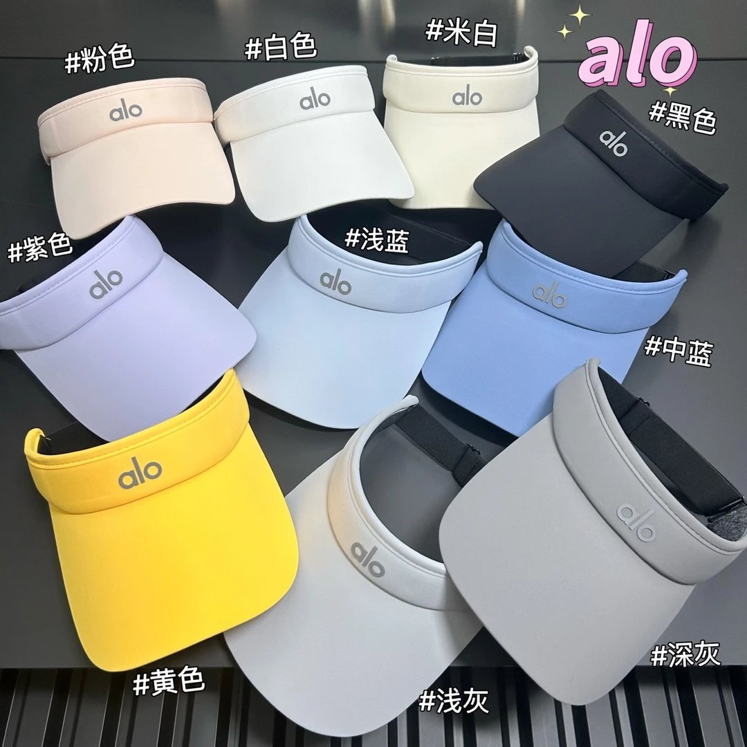 Alo Yoga Hat Classic Letters logo Baseball Cap Sunshade Sun Protection Duckbill Cap Slimming Face Curved Brim Versatile Large Head Circumference Sports Hat Unisex Couple Style