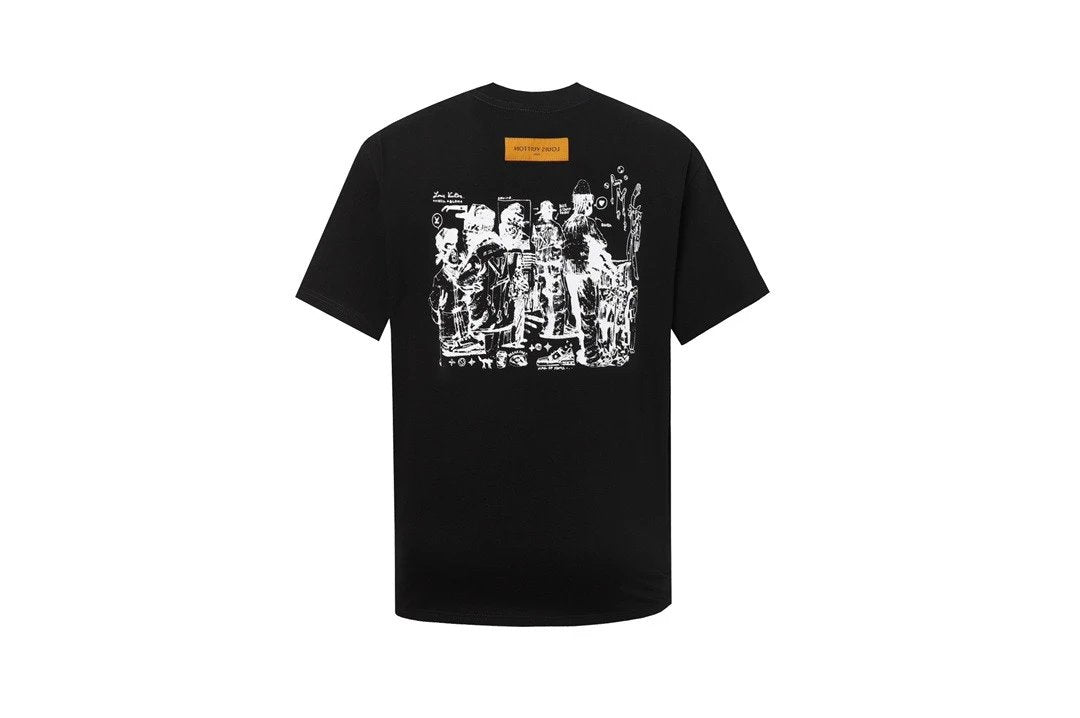 Louis Vuitton LV T-shirt Employee benefits Logo Logo Crew Neck Short Sleeve Pure Cotton T Unisex T-Shirt OS Loose Fit Base Shirt Summer New Casual Simple T-Shirt