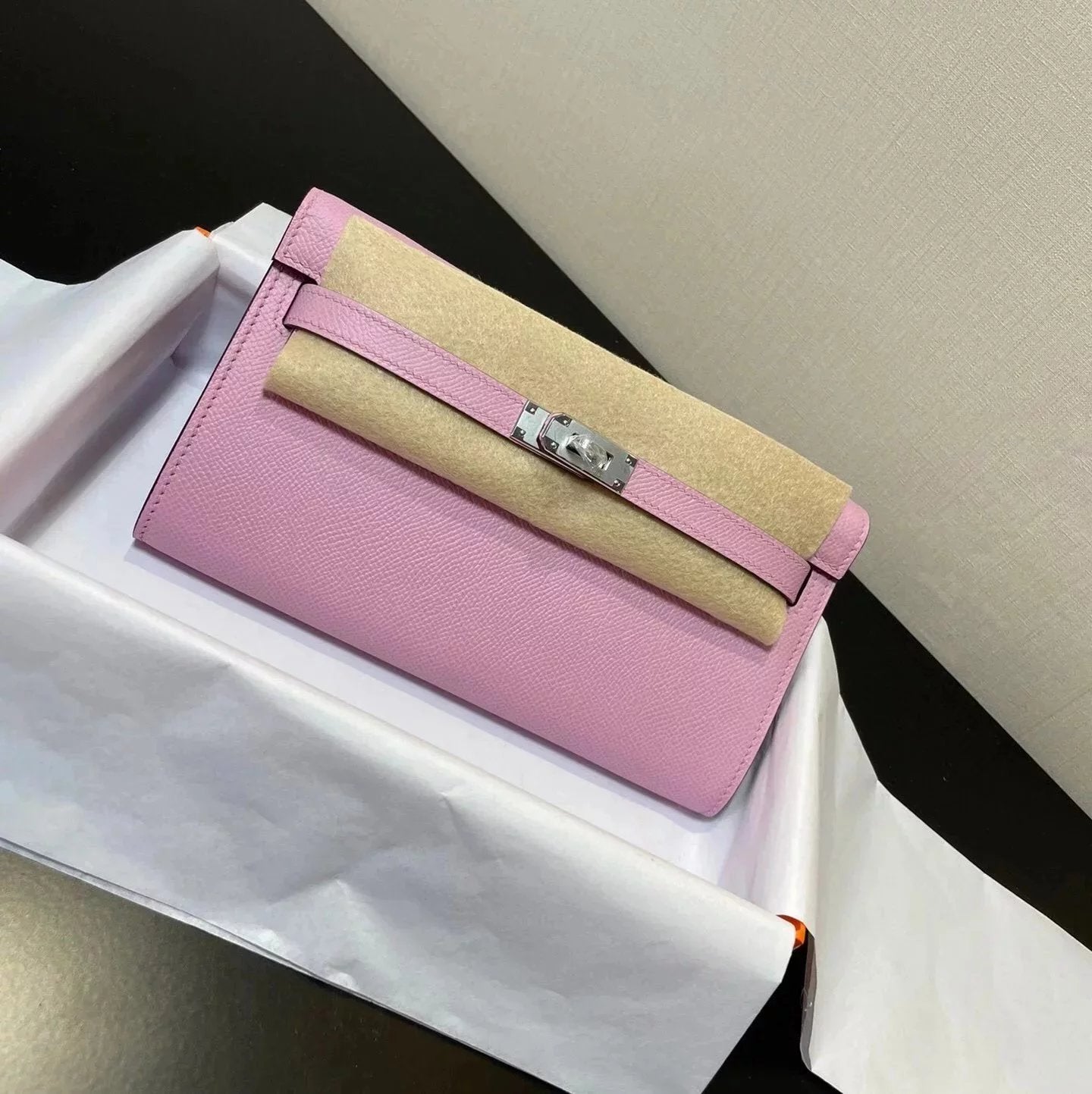 Hermes women's bag Top version hermeskellywoc2021New Second Generation Mini Kelly Bag togoWOC Import Epsom Women's Leather Shoulder Crossbody Bag