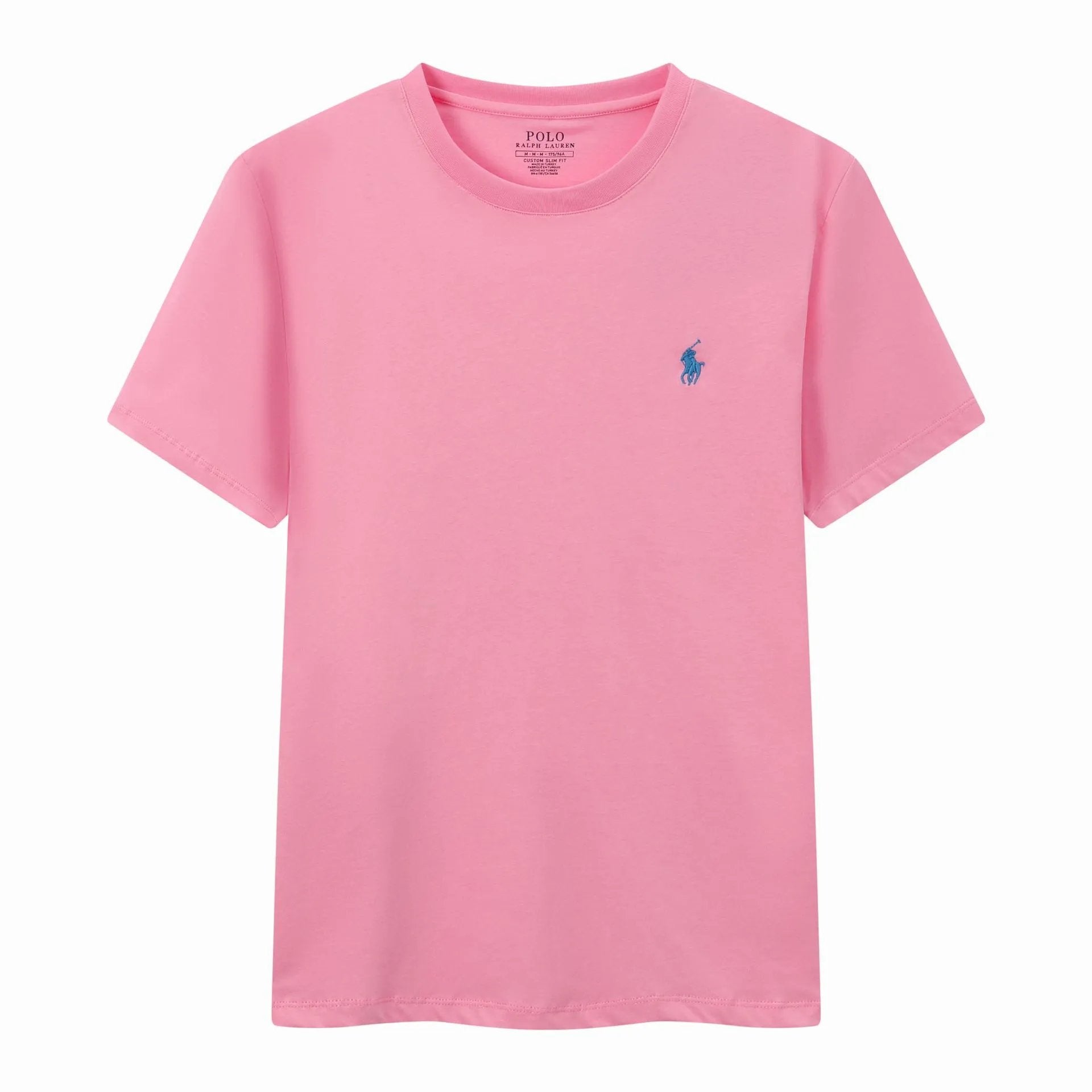 Ralph Lauren T-shirt D77Summer New Cotton round Neck Short Sleeve Men T T-shirt Solid Color Casual Fashion Half Sleeve Bottoming Shirt-CY