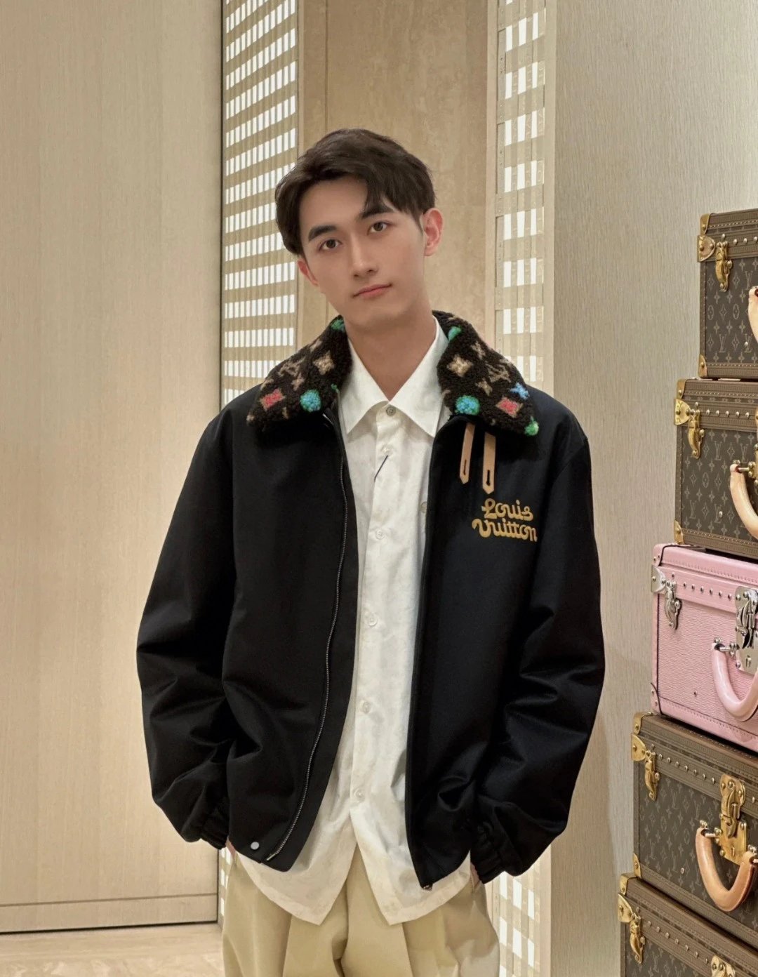 Louis Vuitton LV Jackets MonogramCraggy Patterned Cotton Pilot Thickened Cotton Jacket Coat Unisex Winter Warm