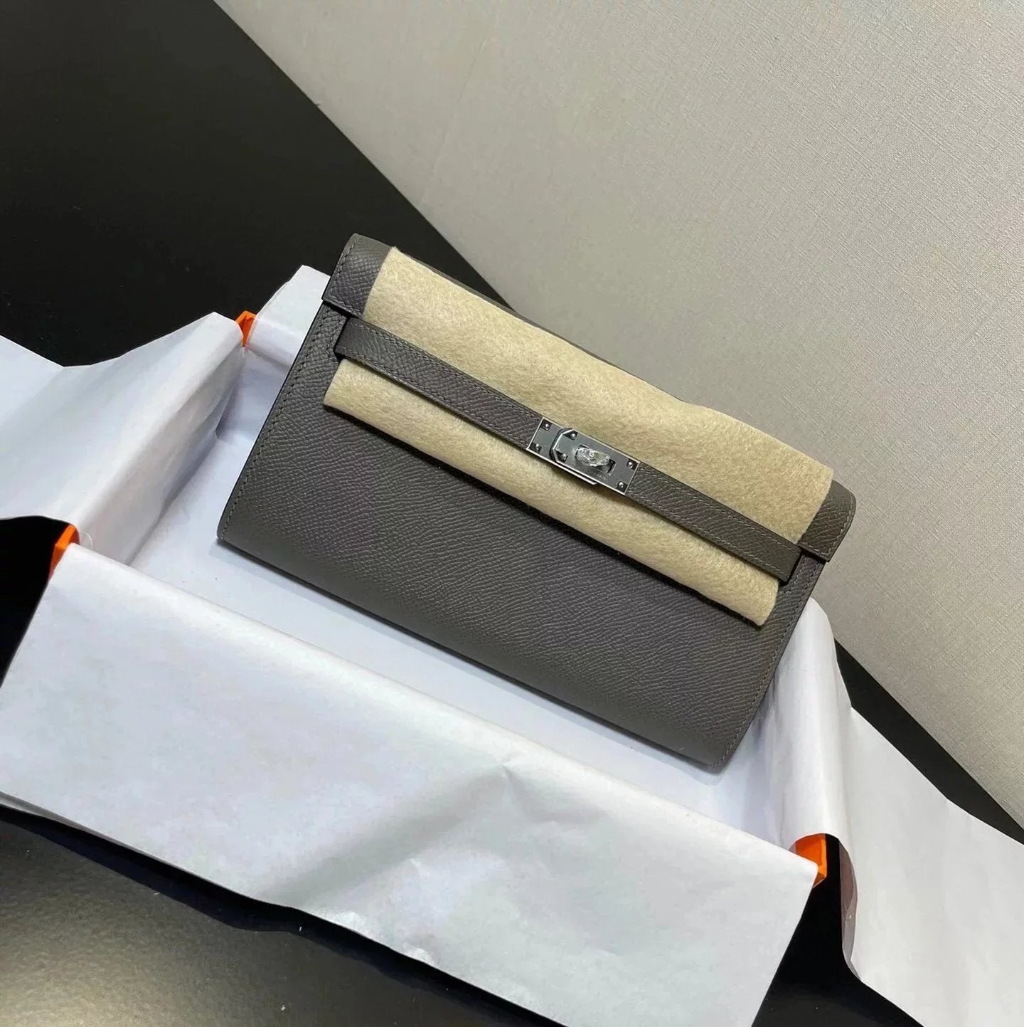 Hermes women's bag Top version hermeskellywoc2021New Second Generation Mini Kelly Bag togoWOC Import Epsom Women's Leather Shoulder Crossbody Bag