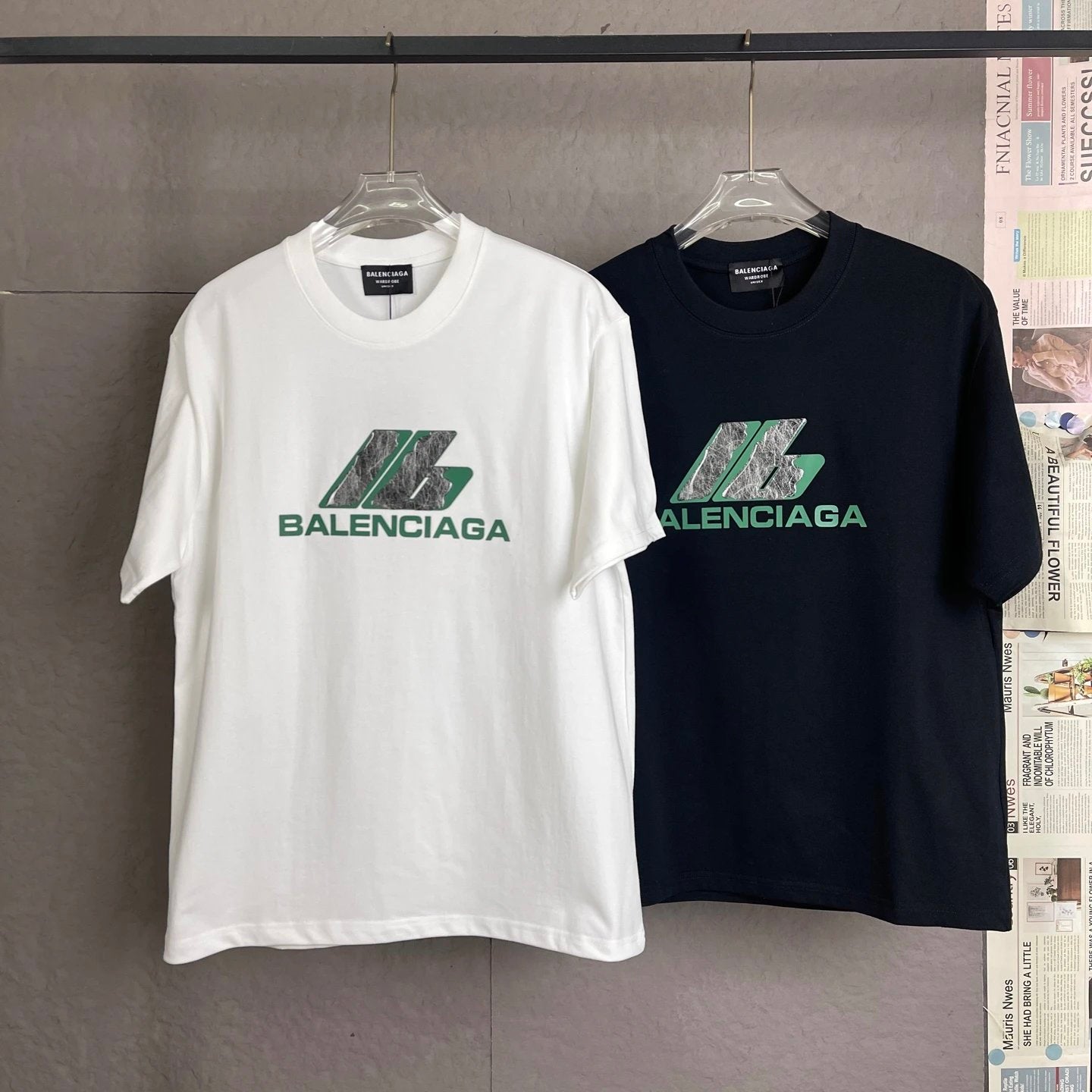 Balenciaga T-shirt 3D Chest Letter Pattern Glue logo round Neck Short Sleeve25ss New pure cotton T Unisex T-Shirt OS Loose Fit Base Shirt Top Half Sleeve T-Shirt