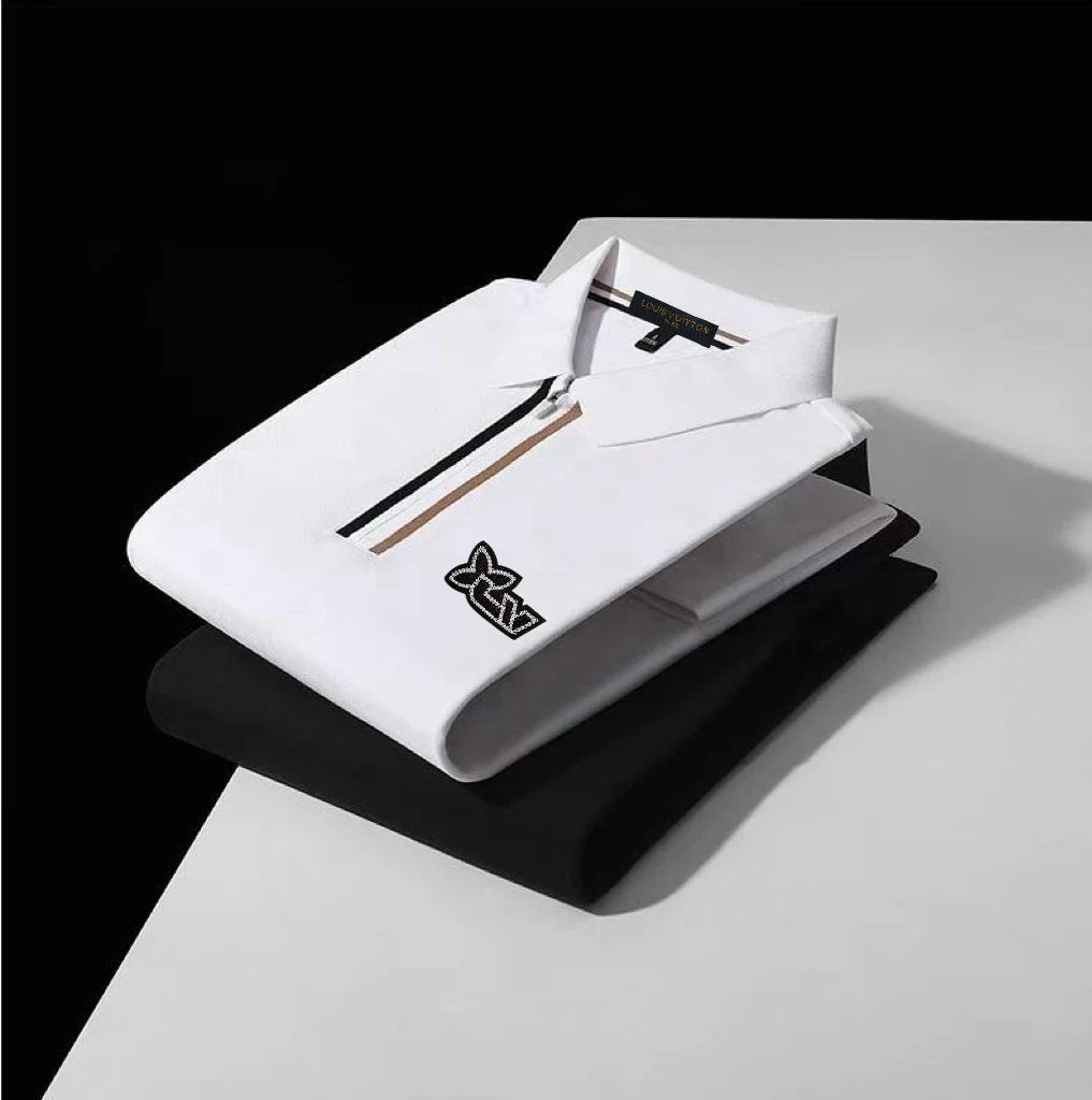 Louis Vuitton LV T-shirt Chest Brand Elements logoPOLO Short Sleeve Turn-down Collar Shirt Unisex Summer Loose Fit T Business Commuter Short Sleeve Shirt Plus Size