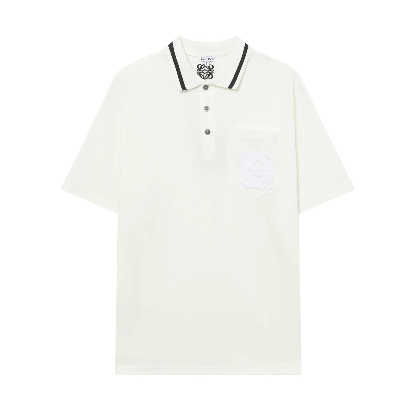 LOEWE T-shirt Chest Brand Logo logo Towel Embroidery POLO Shirt Lapel Short Sleeve25ss New Unisex Summer Short Sleeve OS Loose T Business Half Sleeve Shirt Plus Size T-Shirt