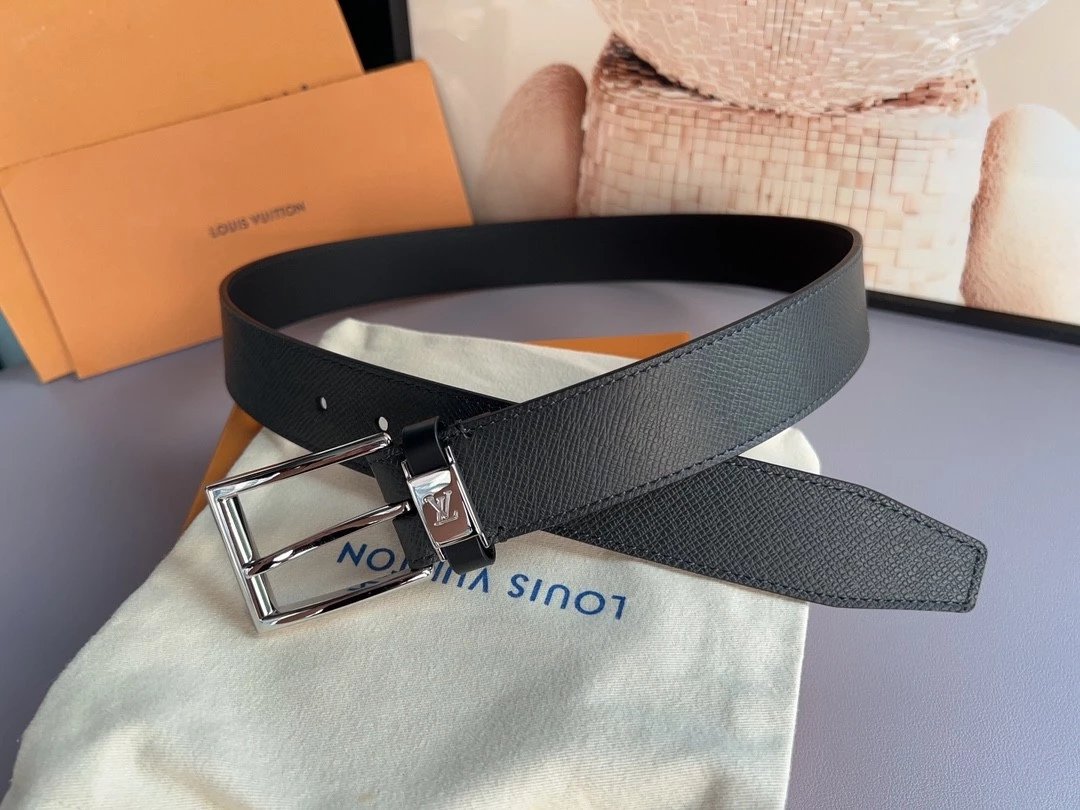 Louis Vuitton LV Belt Top version 【Counter Quality】The Most New Belt4.0cm Men's Belt Pin Buckle Men's Leather Belt with Classic Presbyopic Checkered Belt with Genuine Goods Packaging No Problem in and out of the Counter Versatile Casual Fashion Formal Wea