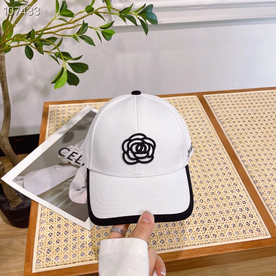 Chanel Hat High Quality2023New Embroidered Camellia Baseball Cap,New Shipment