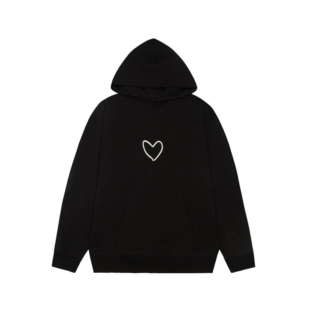 Balenciaga Hoodie Qixi Valentine's Day Limited Edition OS Hooded Sweatshirt Jacket for Men and Women, Unisex Sports Casual Loose Fit Versatile