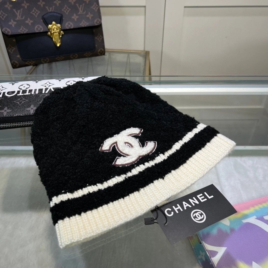 Chanel Hat Casual Autumn and Winter Hat High Quality Fashion Fashion Brand Official Website Quality Autumn and Winter Online Hongshi Shangblogger Recommended Woolen Cap,Xiaohongshu Hot Sale,Super Soft and Comfortable Knitted Hat,Excellent Elasticity!