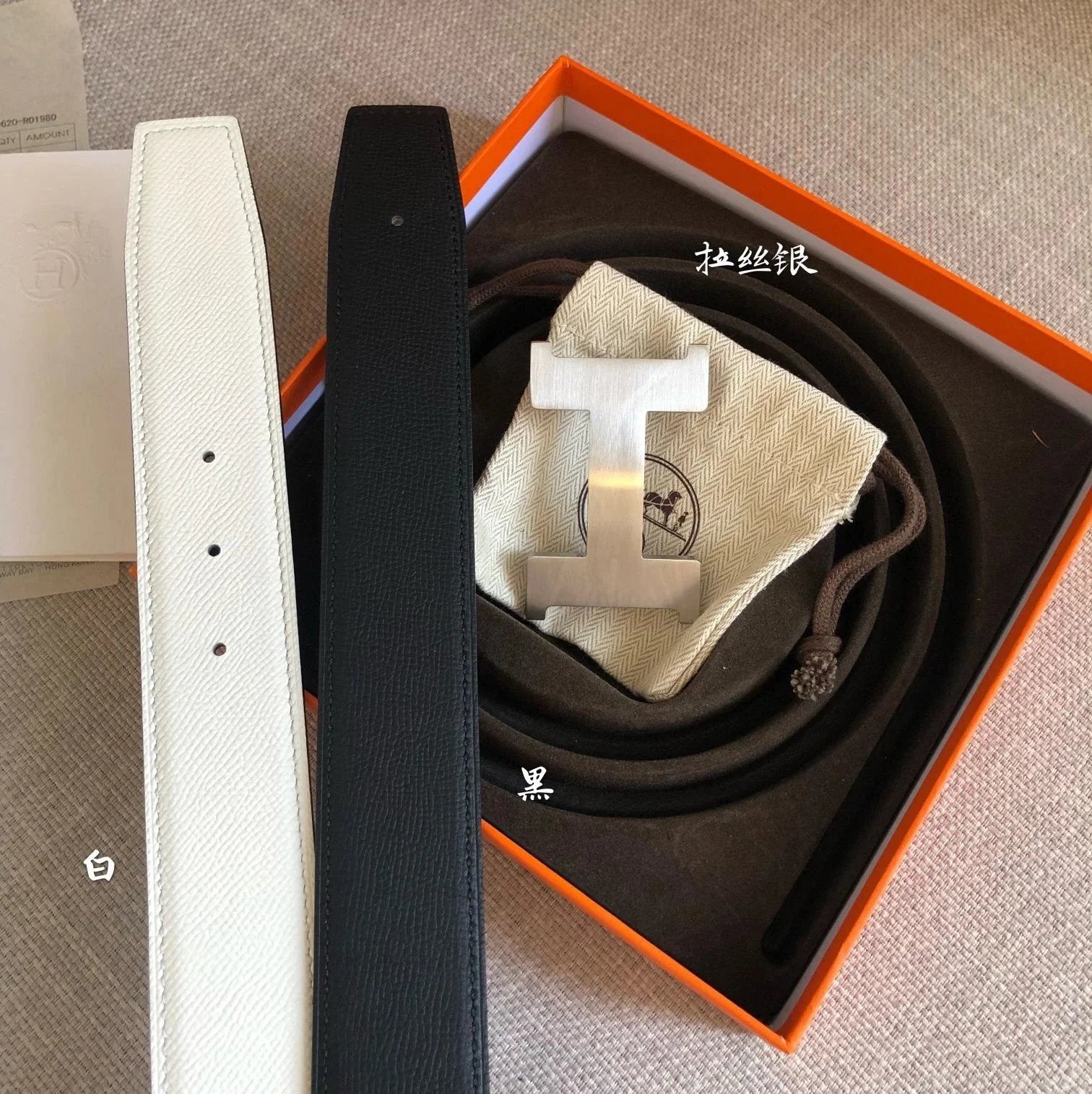 Hermes Belt Top version 3.2/3.8Men's Women's Belt Genuine Leather Double-Sided Belt Italy Imported Cowhide Leather Pure Original Leather Pure Steel Buckle Litchi Pattern h Home h Buckle1