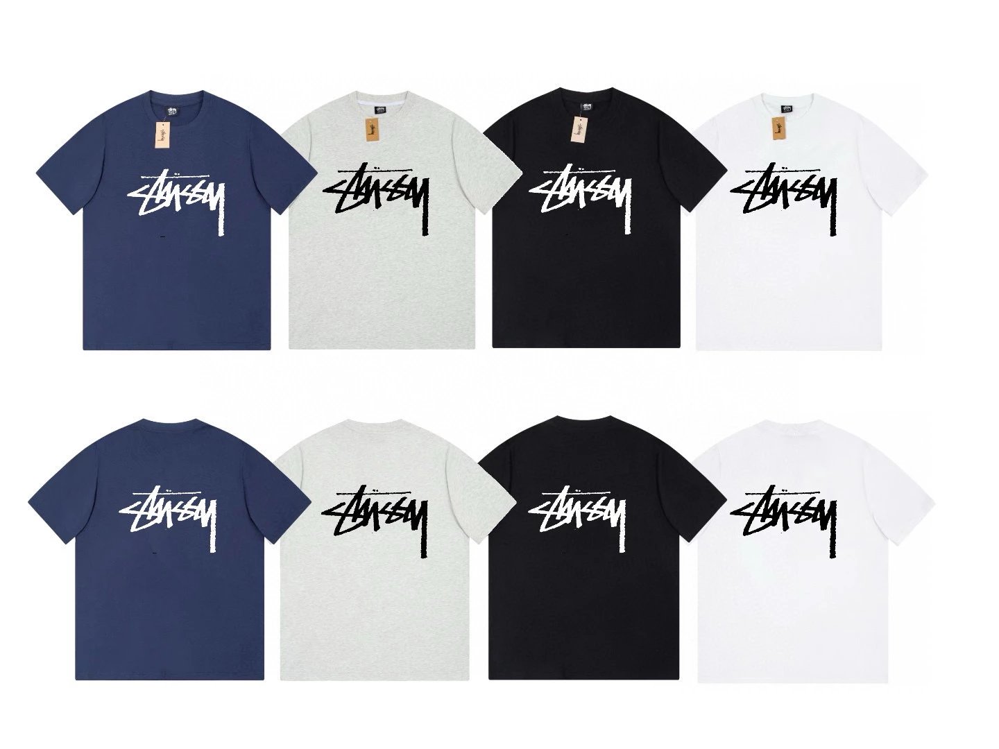 Stussy T-shirt Top Version Maychao2023Joint Fashion Brand Printing Loose Men's and Women's Same High Street Short Sleeve T T-shirt