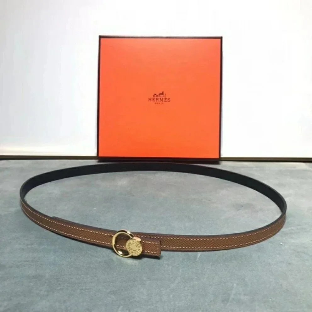 Hermes Belt Top version New Women's Leather Thin Belt Fashionable All-Match Belt