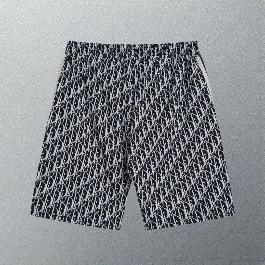 Dior shorts Full-body Jacquard with Letter Embroidery Ribbon logo Five-point Shorts25ss New Drawstring Casual Summer Pants5Two-in-One Casual Sweatpants for Men and Women, Pure Cotton Joggers