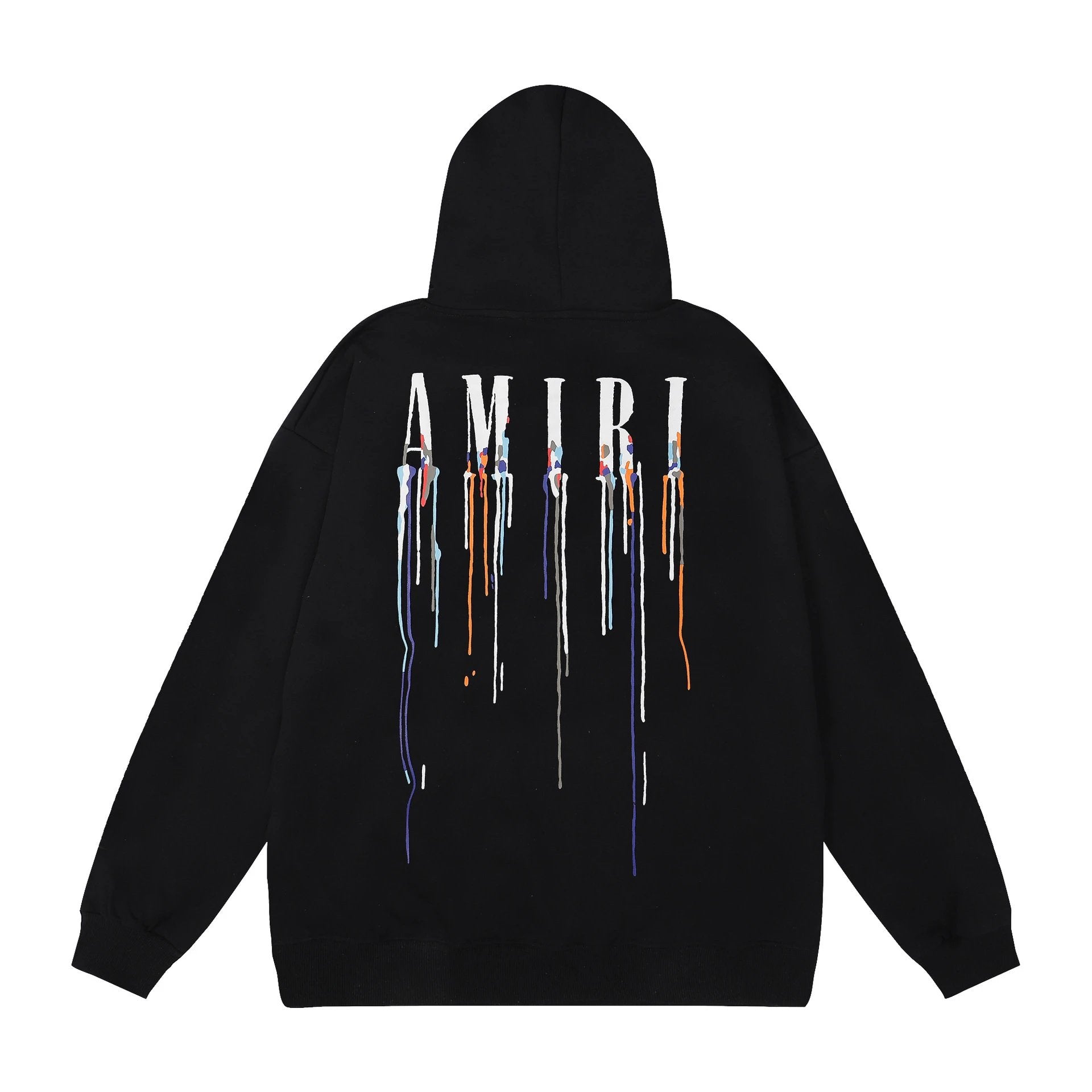 Amiri Hoodie 2024Autumn and Winter New Hand-Painted Paint-Splashing Style Graffiti Flow Paint Letters logo Printed Hoodie Same Style for Men and Women