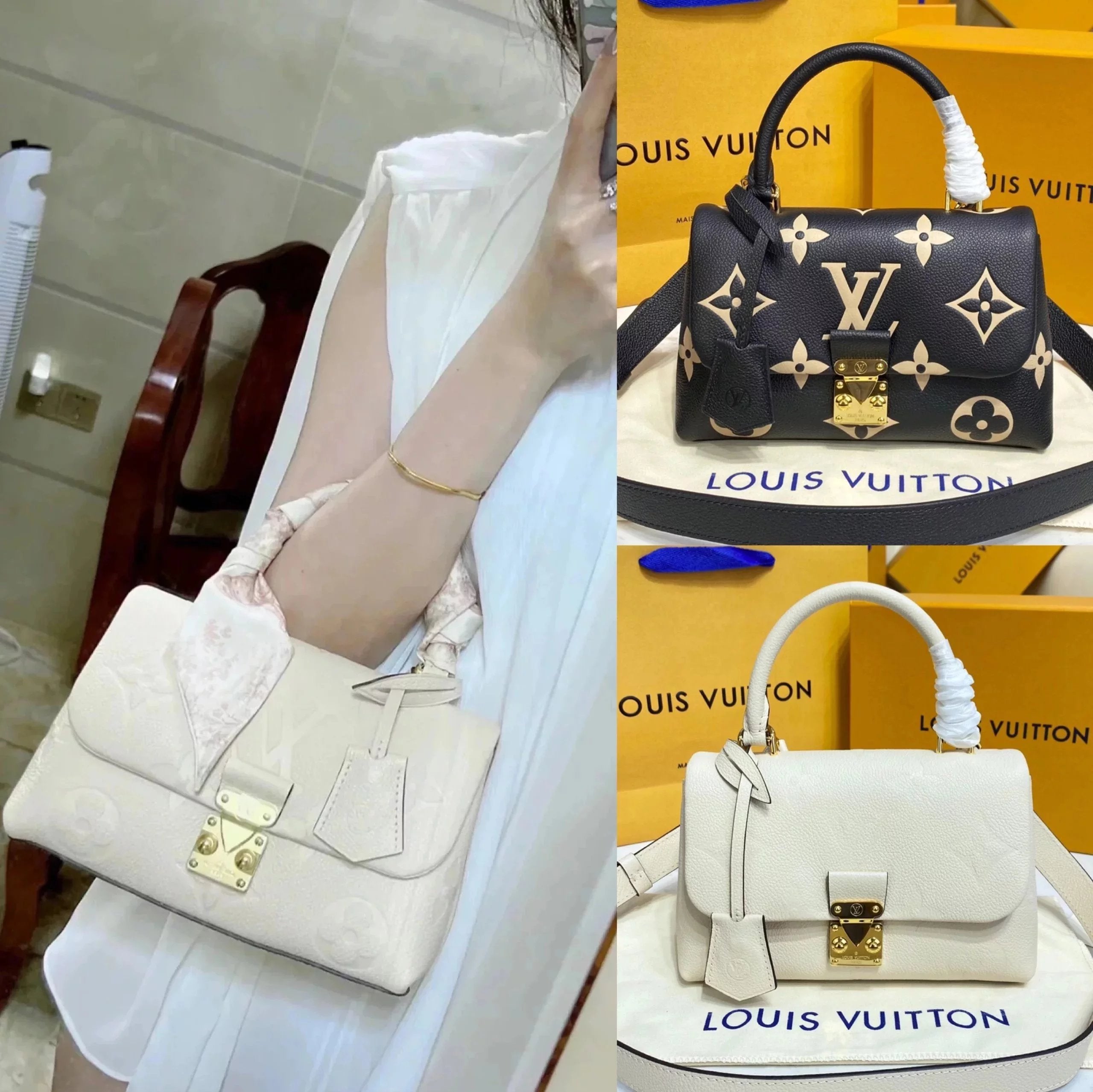Louis Vuitton LV Women's Bag Top version 2022Spring and Summer New MadeleineBB Handbag MB Original Leather New Madel Handbag Shoulder Bag Crossbody Bag Women's Bag M45978