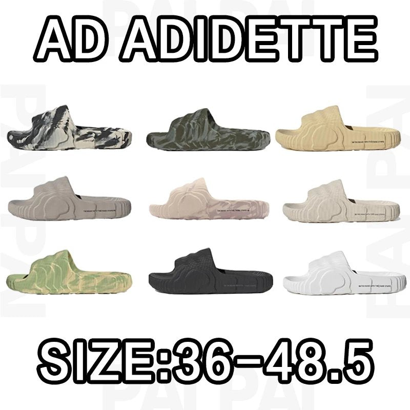 Adidas Slippers Fashion Brand Men's and Women's Pixel Slippers Size:36-48.5
