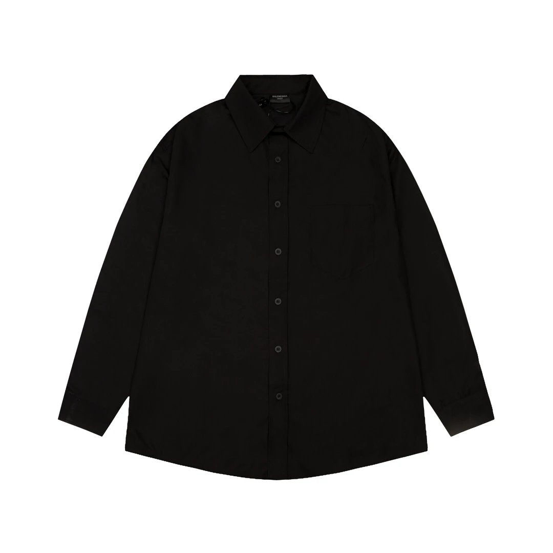 Balenciaga Jackets Back with English letters logo Long Sleeve Shirt Unisex Versatile Business Casual Slim Fit Jacket
