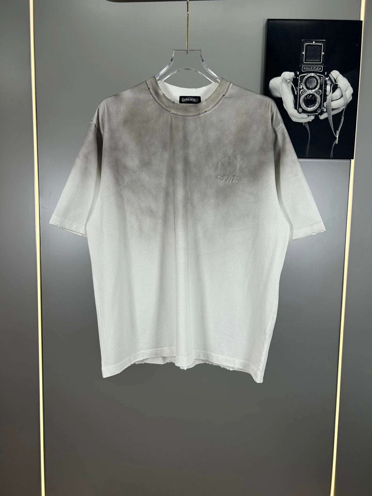 Chrome Hearts T-shirt logo round Neck Short Sleeve25ss New Pure Cotton Unisex Style T Casual T-Shirt Base Layer Shirt OS Loose Fit Half Sleeve Top Plus Size