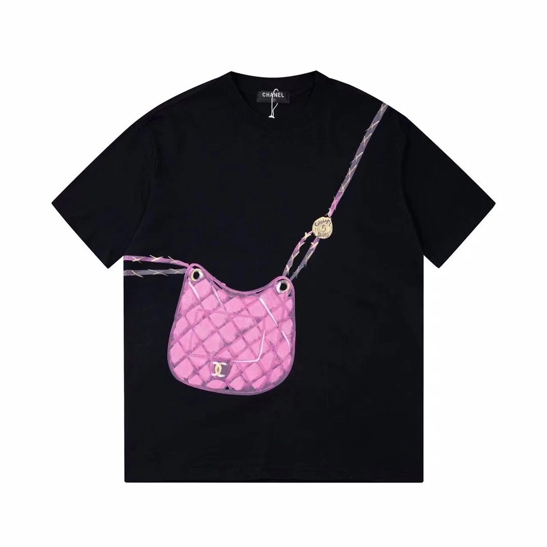 Chanel T-shirt Hand-Painted Bag Short Sleeve T T-shirt
Fashion Limited Edition,The Latest Short Channels in Summer t Hand-Painted Chain Bag Logo Printing Design,Couple with Super Invincible Charm and High Ability to Wear,Summer Elegant Wear plus Body