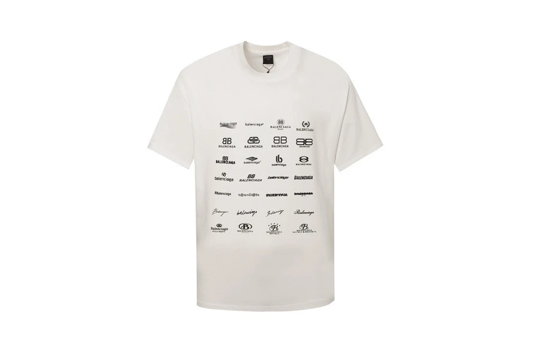 Balenciaga T-shirt Round neck short-sleeve pure cotton T Unisex T-Shirt OS Loose Fit Base Shirt Summer New Casual Simple T-Shirt