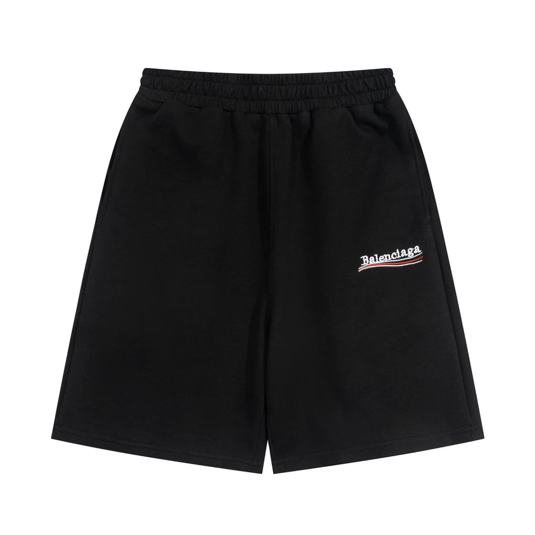 Balenciaga Shorts Front Body Cola Letter Embroidery logo Five-point Shorts25ss New Drawstring Casual Summer Pants American Style5Two-in-One Casual Sweatpants for Men and Women, Pure Cotton Joggers