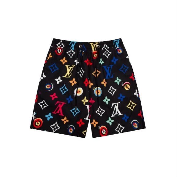 Louis Vuitton LV Shorts Full Print logo Gradient Beach Shorts Five-Point Shorts os Loose Quick-Dry Unisex Casual Trendy Brand Big Shorts25ss New Product5Pants