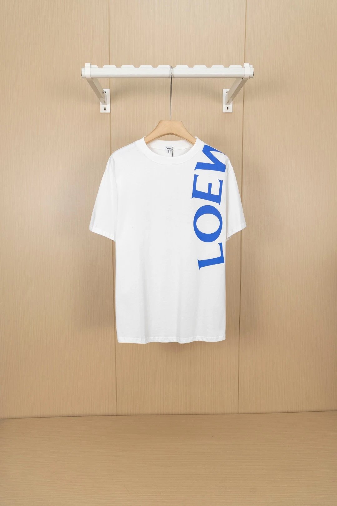 LOEWE T-shirt Front Letter Print Flower logo round Neck Short Sleeve25ss New pure cotton T Unisex T-Shirt OS Drop Shoulder Loose Fit Base Shirt Top T-Shirt Short Sleeve