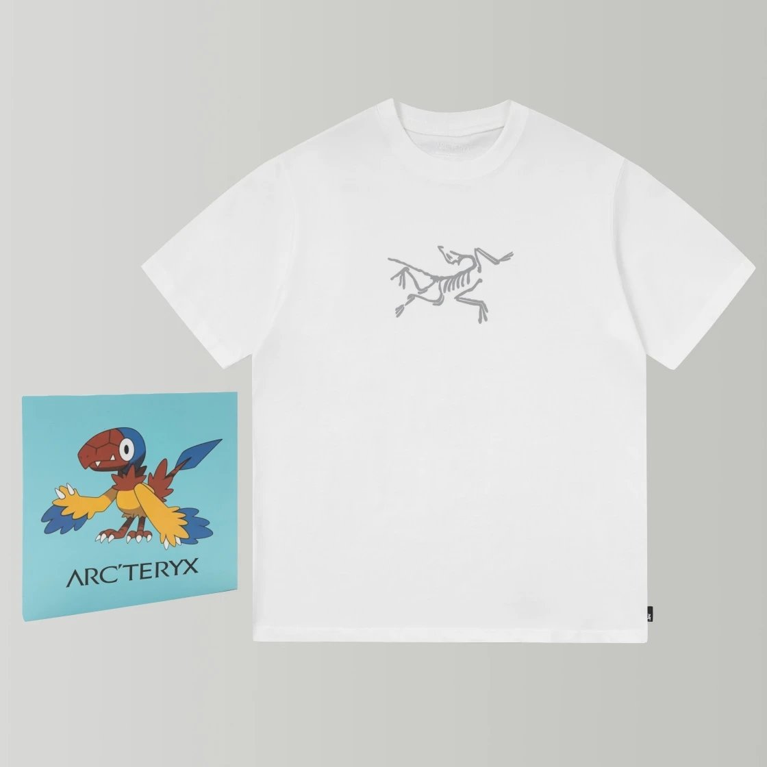 Arc'teryx T-shirt Chest Bird Pattern Print logo round Neck Short Sleeve25ss New Pure Cotton Unisex Style T T-shirt OS Loose Fit Base Shirt Top Half Sleeve T-Shirt
