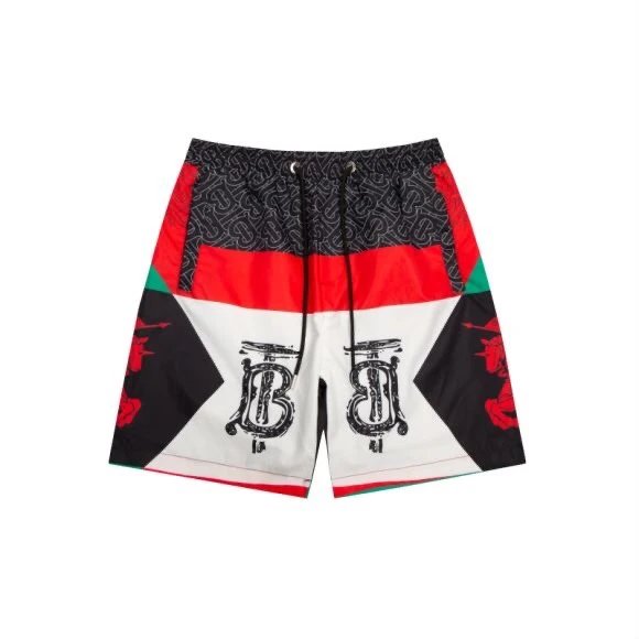 Burberry Shorts Color Block Beach Shorts Five-Point Shorts os Loose Quick-Dry Unisex Casual Trendy Brand Big Shorts25ss New Product5Pants