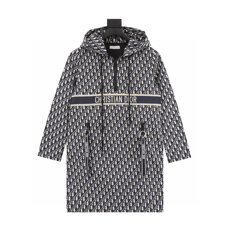 Dior Jackets Presbyopic Shell Jacket Half Zipper Women's Long Coat(Women's)