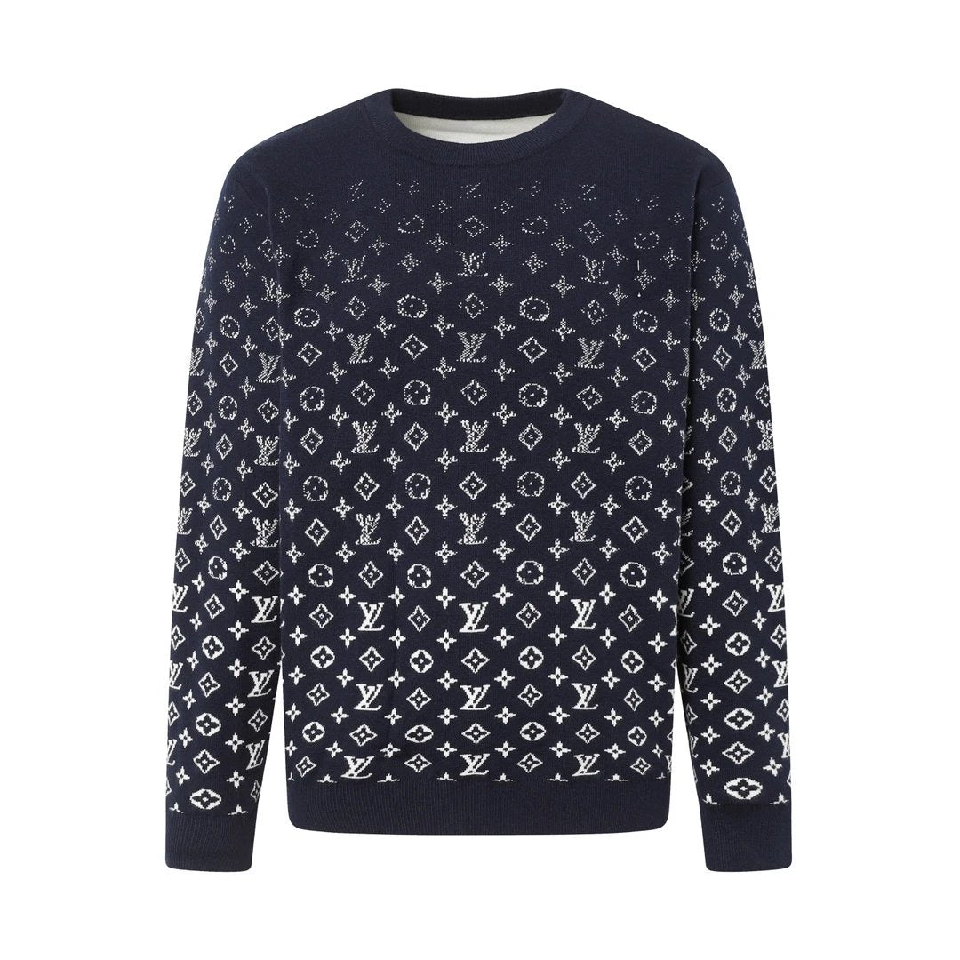 Louis Vuitton LV Sweater Fully covered Logo Round Neck Sweater Long Sleeve Thickened Lazy Style OS Loose Fit Unisex Knit Top Jacket Versatile Casual Wearable Inside and Outside