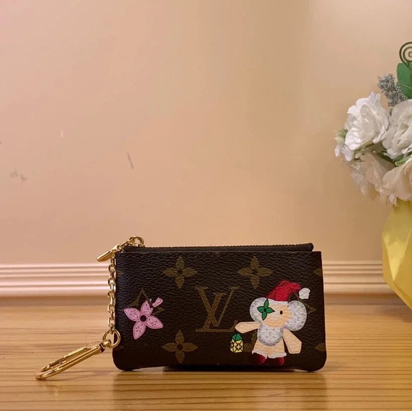 Louis Vuitton LV Wallets/Clutches Top version 【Premium Version Original Leather】24Christmas New Wallet Full Series Christmas Style Coin Purse Key Case Card Holder Card Clamp Long Wallet Short Wallet Zipper Card Holder Passport Case Chain Small Mahjong Bag