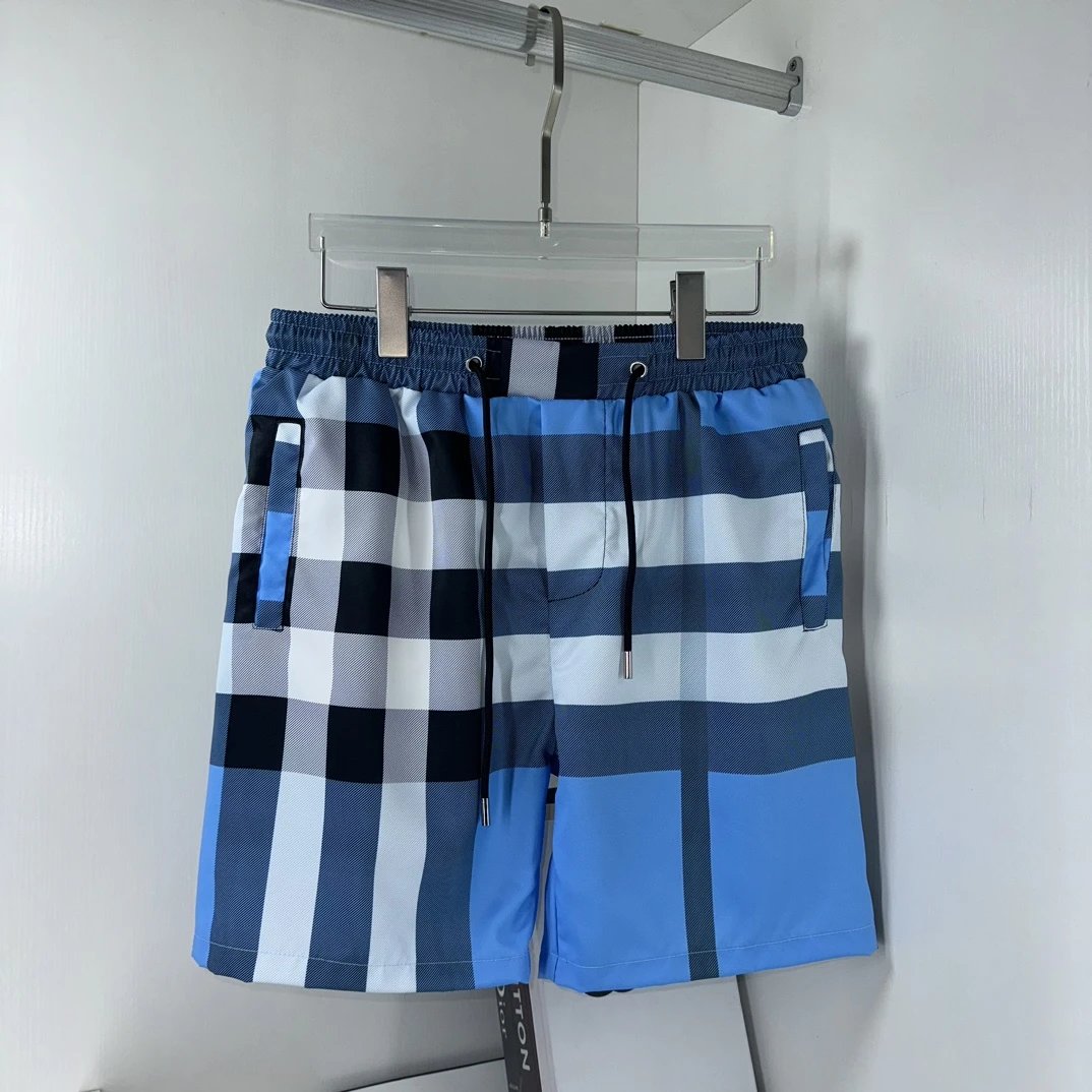 Burberry Shorts Classic Full Print Plaid logo Beach Shorts25ss New Five-Point Pants os Loose Quick-Dry Unisex Casual Trendy Brand Big Shorts5Pants