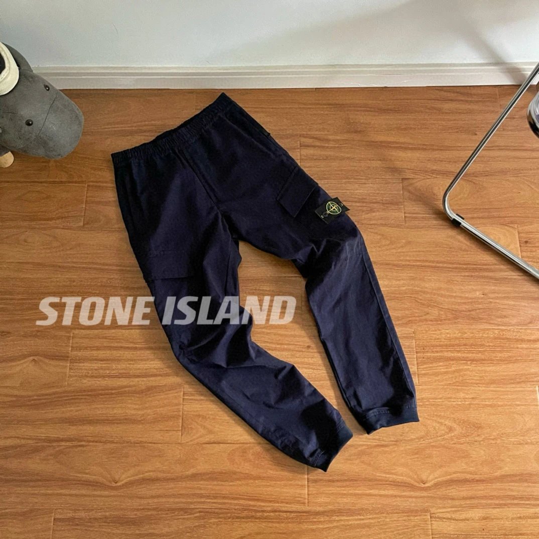 Stone Island Overalls Top Version Four-Bag Functional Overalls Men's Loose Straight Multi-Pocket Trousers