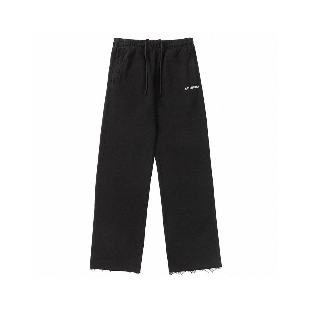 Balenciaga Sweatpants Classic style small logo Embroidered Straight-Leg Sweatpants Sports Pants Autumn Unisex Long Pants Drawstring Winter Loose Plus Size Casual Pants High Waist Color Block
