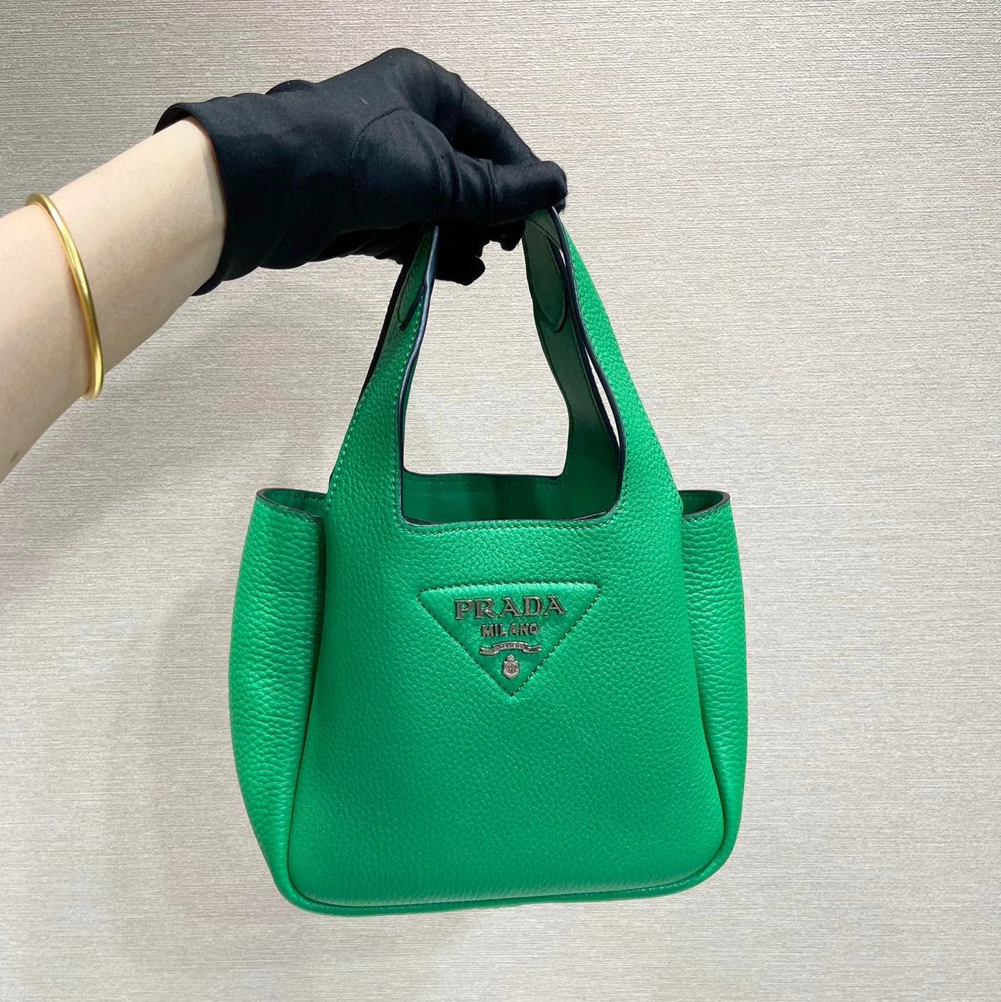 PRADA Bag Top version Latest Version mini Vegetable Basket Adopts Imported Deer Leather Pattern with Imported Sheepskin Compartment Multi-Layer Handbag Chain Bag Messenger Bag Shoulder Bag Underarm Bag Handbag Women's Bag1BA349