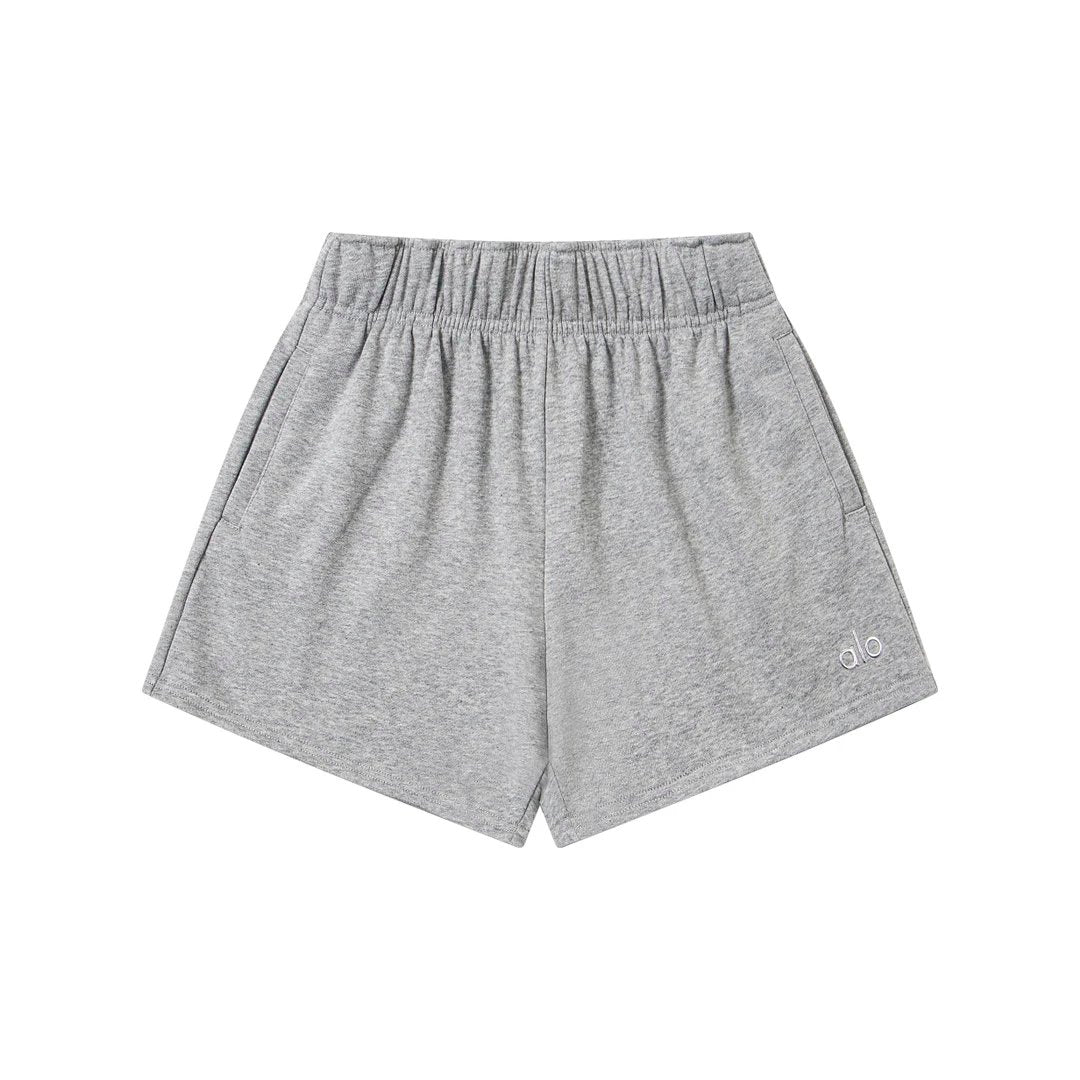 Alo Yoga Yoga Pants Predecessor Three-Dimensional Letter Printing logo Yoga Shorts Fifth Pants25ss New Drawstring Casual Women's Summer Pants5Two-in-One Casual Sweatpants Pure Cotton Joggers