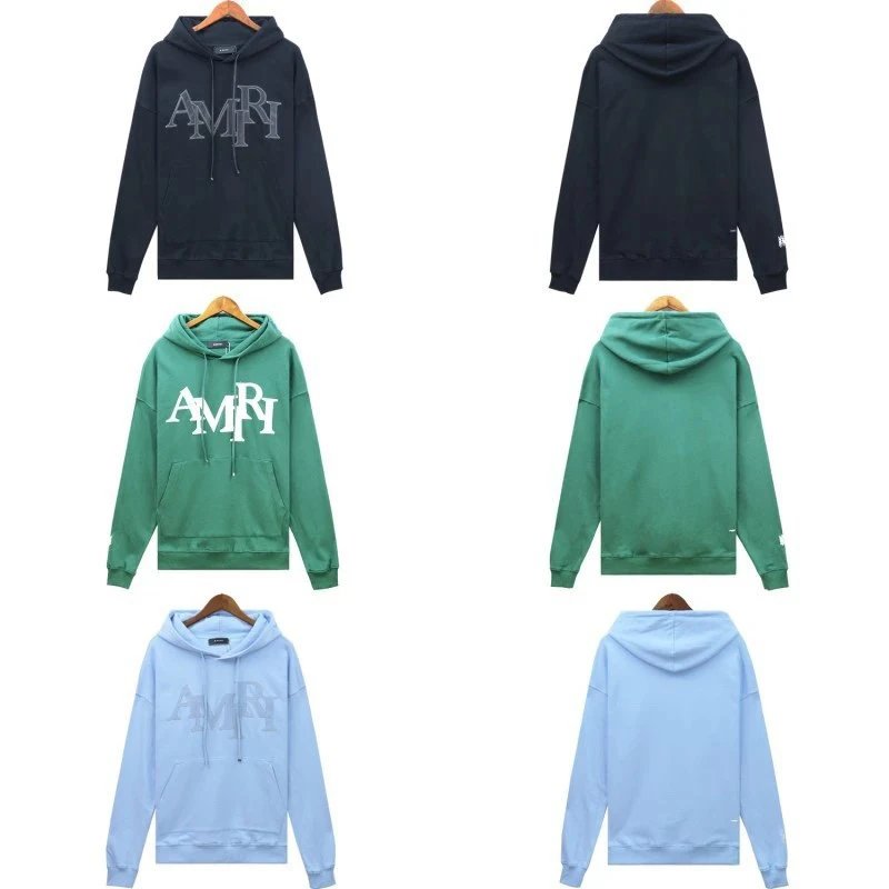Amiri Hoodie Fashion Brand Sweater Paint-Splashing Style Graffiti Embroidered Hoodie Couple Coat