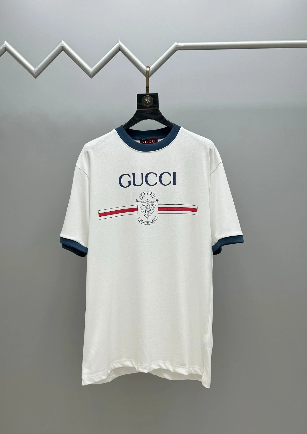 Gucci T-shirt Chest Letter Pattern Print logo round Neck Short Sleeve25ss New pure cotton T Unisex T-Shirt OS Drop Shoulder Loose Fit Base Shirt Top T-Shirt Short Sleeve