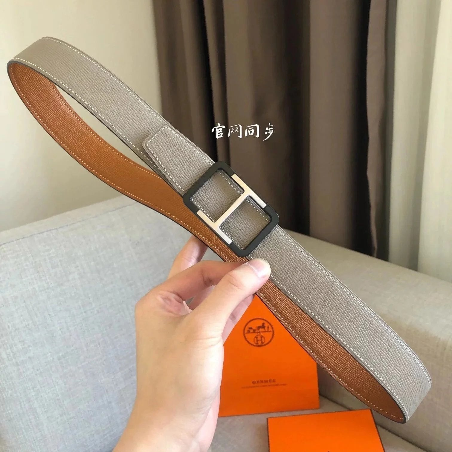 Hermes Belt Top version New High Quality Calfskin Business Men's Belt H Letter Buckle Casual Versatile Double-Sided Belt Belt Buckle Belt for Women3.2cm
