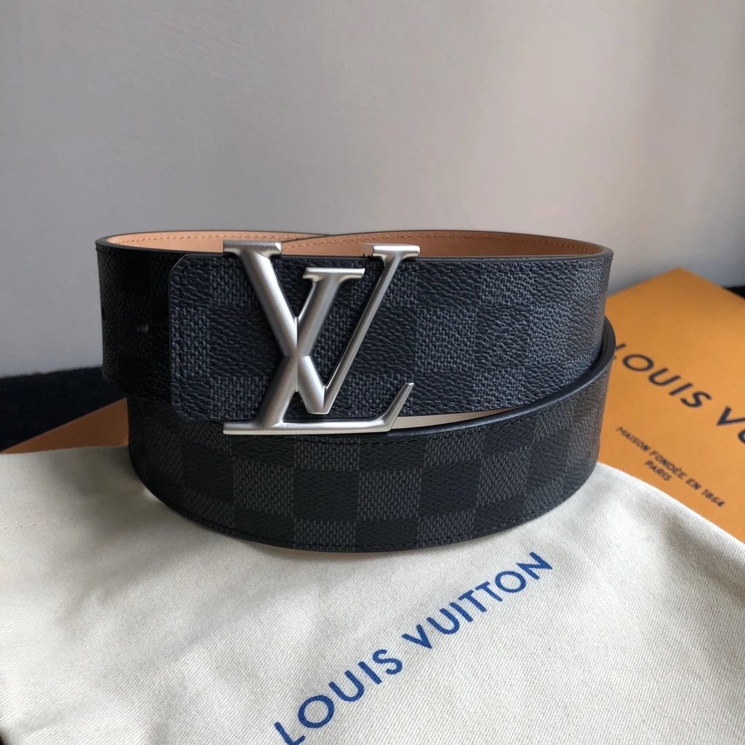Louis Vuitton LV Belt Top version 【Counter Quality】The Most New Belt4.0cm Men's Belt Pin Buckle Men's Leather Belt with Classic Presbyopic Checkered Belt with Genuine Goods Packaging No Problem in and out of the Counter Versatile Casual Fashion Formal Wea