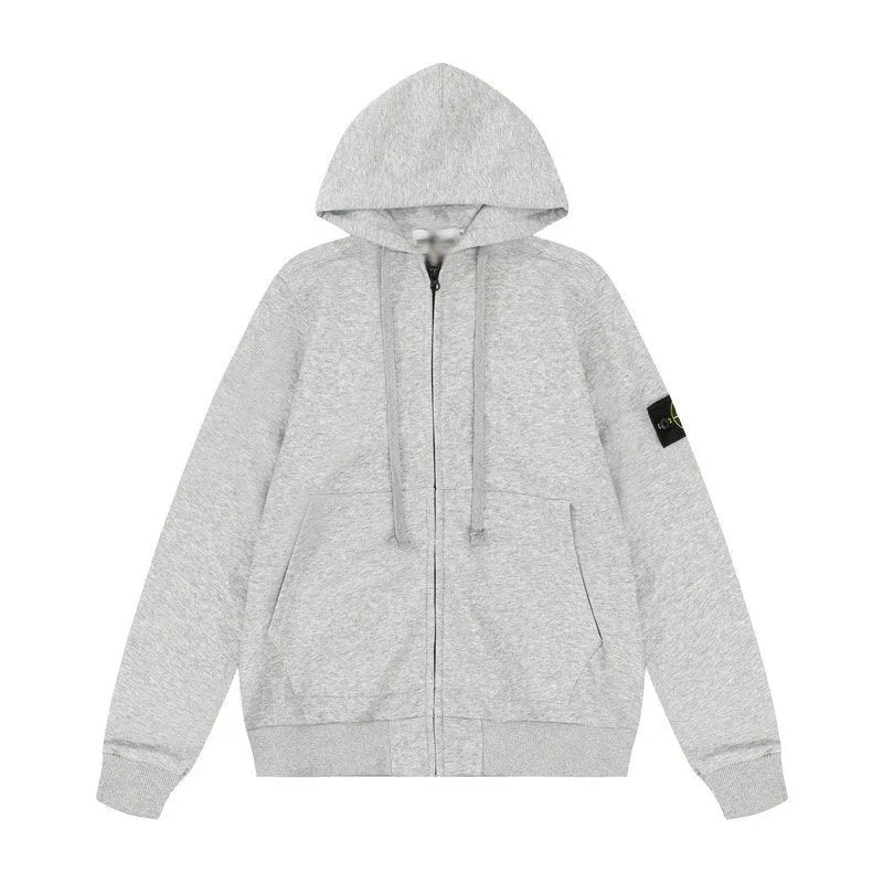 Stone Island Hoodie Trendy Fashion Joker Hooded Zipper Sweatshirt Coat0001