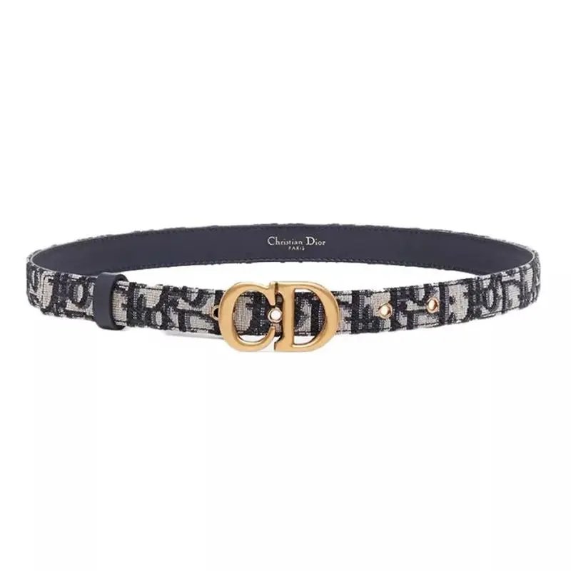 Dior Belt Belt Classic Retro Presbyopic Jacquard Double-Sided Letters Printed All-Matching Men's and Women's Cowhide Belt