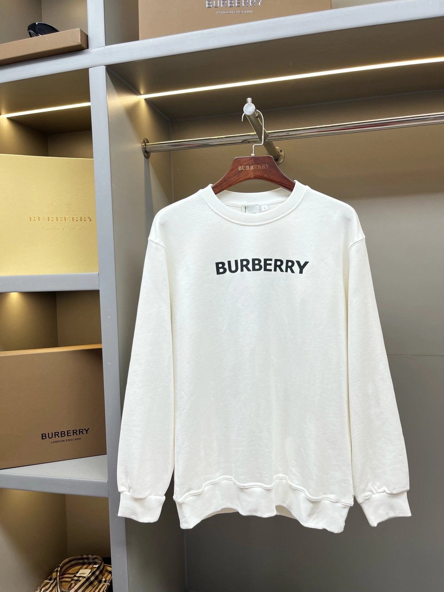 Burberry Hoodie Classic Print logo Round Neck Sweatshirt Unisex Hoodie Jacket Autumn Winter New Arrival